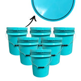 5 Gallon Food Grade Bucket with Airtight Lid | Heavy Duty, Blue