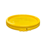 5 Gallon Outdoor Metal Handle Bucket with Lid, Yellow Color