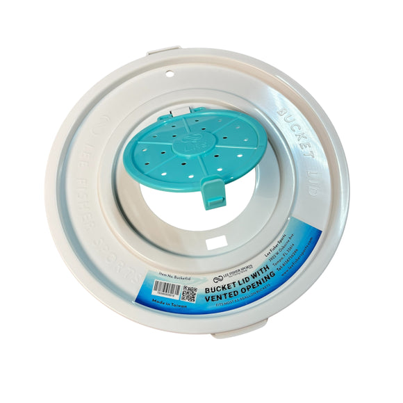 Bait Bucket lid with Vented Opening fit on lee fisher sports regular 3.5 & 5 Gallon Bucket