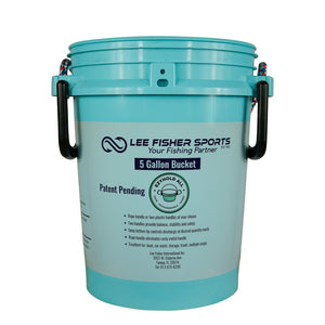 BUCKET PAL- 5 GALLON BUCKET (NO LID)-PRINTED LEE FISHER SPORTS LOGO - Lee Fisher Sports 